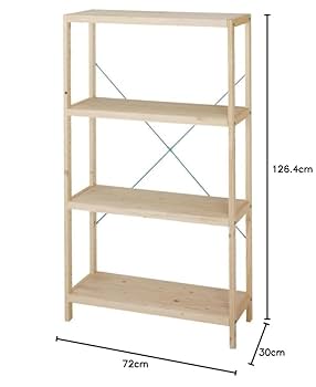 Amazon｜[ドウシシャ]エコノミーラック 天然パインウッドラック